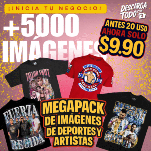 Pack Visual Estilo Concierto y Deporte – +5,000 Imágenes para Camisetas y Contenido Viral