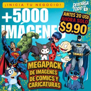 Megapack de Cómics y Caricaturas – +5,000 Imágenes para Diseño, Ropa y Contenido Creativo