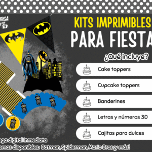 Kit Imprimible Batman - Decoración para Fiesta en PDF