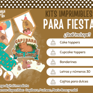 Kit Imprimible Capibara - Decoración para Fiesta en PDF