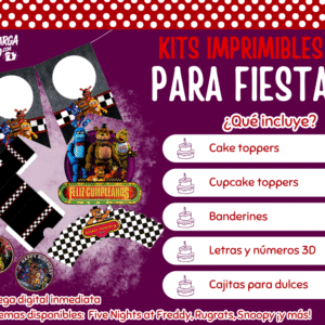 Kit Imprimible Five Nights at Freddy's - Decoración para Fiesta en PDF
