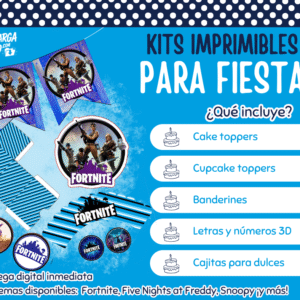 Kit Imprimible Fortnite - Decoración para Fiesta en PDF