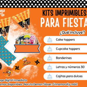 Kit Imprimible Naruto - Decoración para Fiesta en PDF