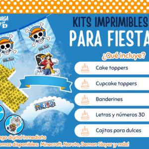 Kit Imprimible One Piece - Decoración para Fiesta en PDF