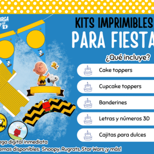 Kit Imprimible Snoopy - Decoración para Fiesta en PDF