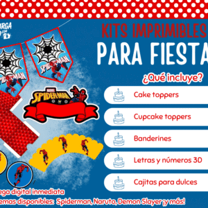 Kit Imprimible Spiderman - Decoración para Fiesta en PDF