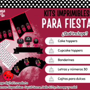 Kit Imprimible Squid Game - Decoración para Fiesta en PDF