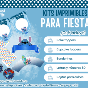 Kit Imprimible Stitch - Decoración para Fiesta en PDF