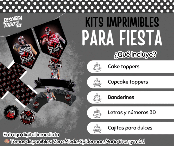 Kit Imprimible Zero Miedo - Decoración para Fiesta en PDF