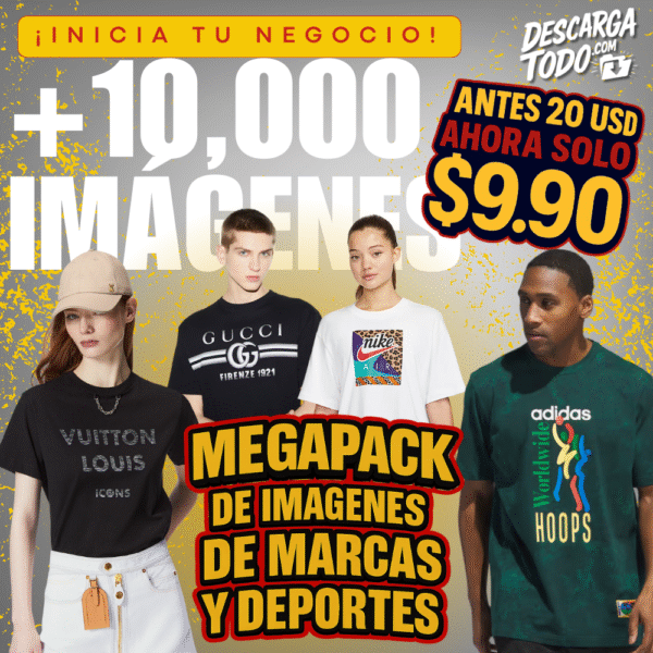 Pack de Imágenes de Marcas y Deportes – +10,000 Diseños Urbanos y Comerciales