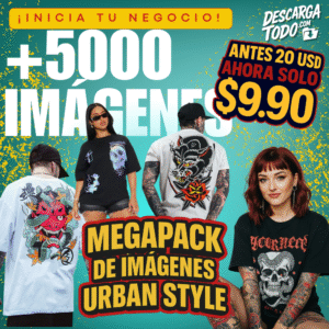 Megapack Urban Style – +5,000 Imágenes para Ropa, Diseño y Estética Callejera